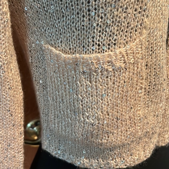 Pink cardigan, fully sequined, size 6, washable new with tag. - Picture 5 of 6